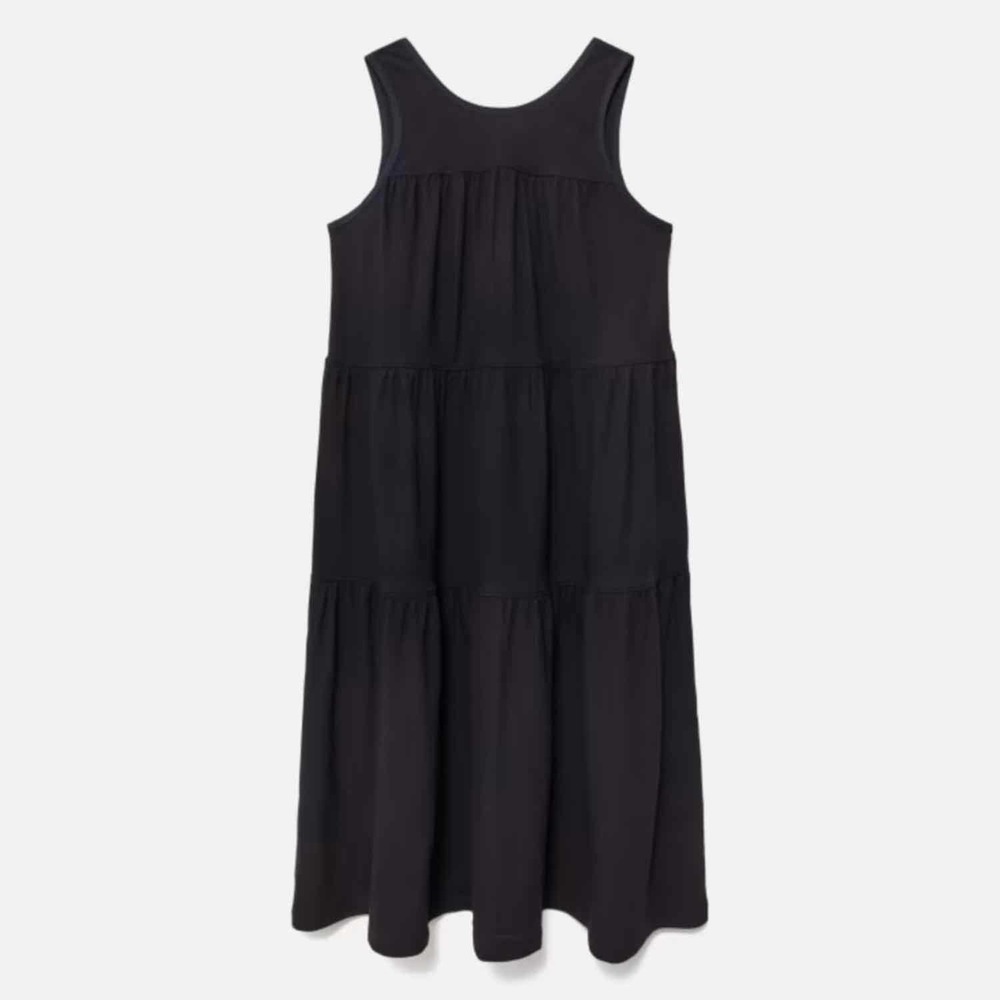 Everlane The Weekend Tiered Black Midi Dress Size XS